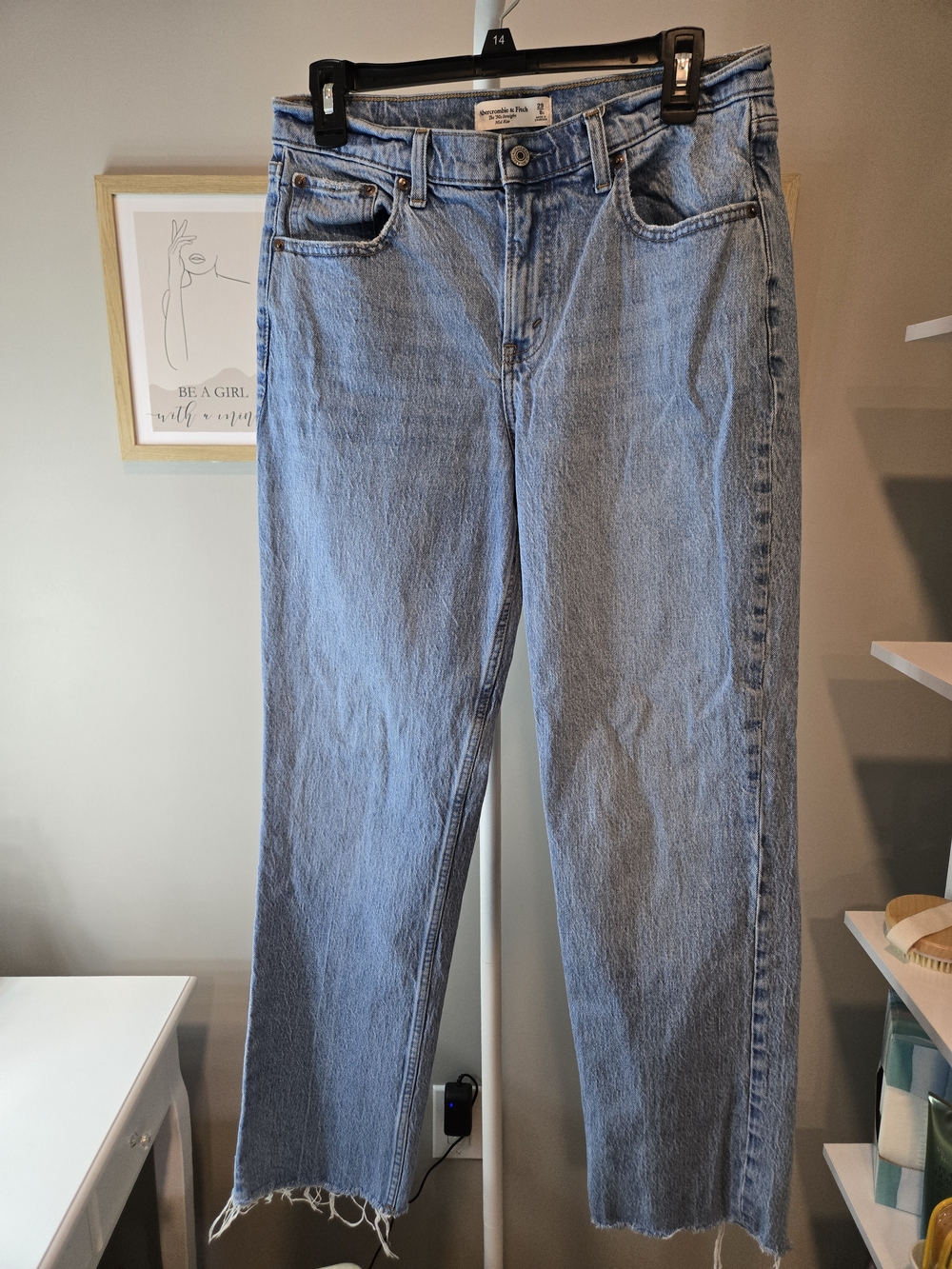 Abercrombie & Fitch 90s Straight Light Wash Straight Leg Jeans